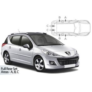 Solgardiner UV - Car Shades - Peugeot 207 Stationcar 2007-2012