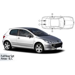Solgardiner UV - Car Shades - Peugeot 307 3-Drs 2003-2008