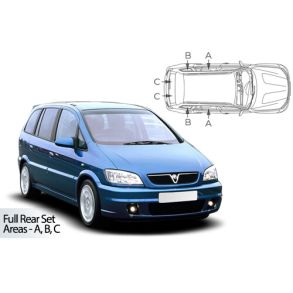 Solgardiner UV - Car Shades - Opel Zafira 5-Drs rg. 1999-2005