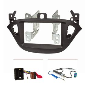 Radioramme 2DIN - Opel Corsa E / Adam rg. 2013-> - Sort