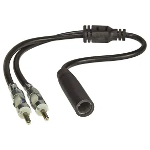 Antennestik Y-adapter - 2 x DIN Han til 1 x DIN Hun