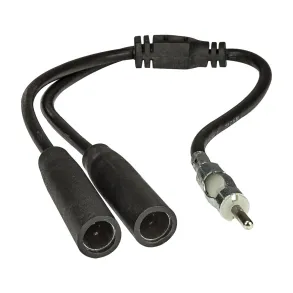 Antennestik Y-adapter - DIN han til 2 x DIN hun