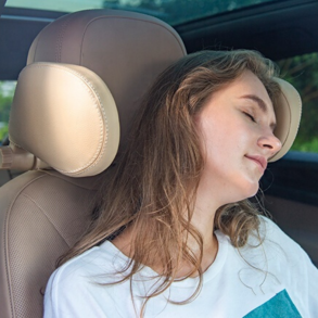 Hovedsttte Universal - Beige ko Lder - 1 stk