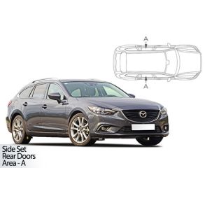 Solgardiner UV - Car Shades - Mazda 6 Stationcar rg. 2012-> (Kun til sideruder)