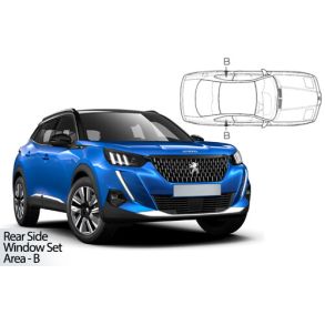 Solgardiner UV - Car Shades - Peugeot 2008 5-Drs rg. 2020-> (Kun til sideruder)