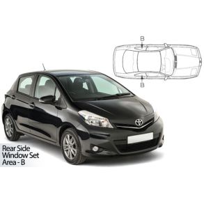 Solgardiner UV - Car Shades - Toyota Yaris 5-Drs rg. 2011-2017 (Kun til sideruder)