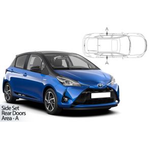Solgardiner UV - Car Shades - Toyota Yaris 5-Drs rg. 2017-2019 (Kun til sideruder)