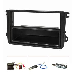 Radioramme 1DIN - Seat Leon / Skoda Octavia / VW Golf 5 V/6 VI rg. 2003-> - Sort