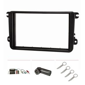 Radioramme 2DIN - Seat / Skoda / VW rg. 2003-> - Sort