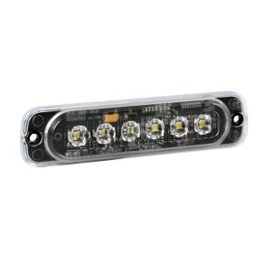 LED Advarsels Blitz Blink 12V-24V - Universal Med 6 Led - Farve Gul