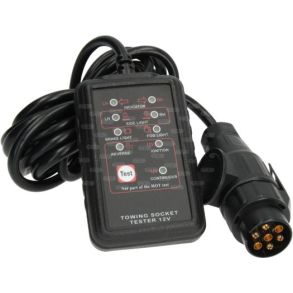 Trailerstik tester M/ Gummi Etui & Display - 13 & 7-Polet - Kabellngde 5 Meter