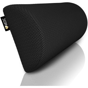 Nakke- & Rygpude D-Form - M/ Memory Foam - Sort