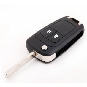 Nglehus - Opel - 2 Knaps Fjernbetjeningshus M. batteriholder - Fold-up Ngle