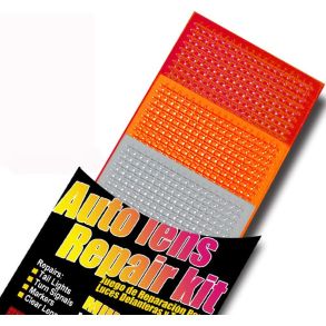 Lygteglas Reparation Kit - 3 Farver Gul / Klar / Rd - L. 196 mm x B. 95 mm