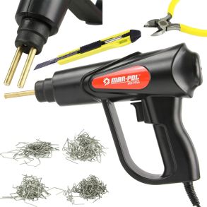 Plastik svejsepistol Kit Med 200 Clips - 220V / 70W - Inkl. tilbehr