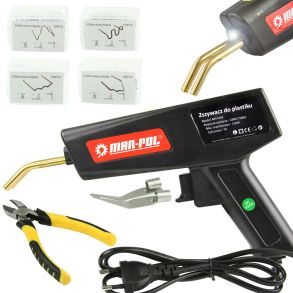 Plastik svejsepistol Kit Med 400 Clips - 220V / 120W - Inkl. tilbehr