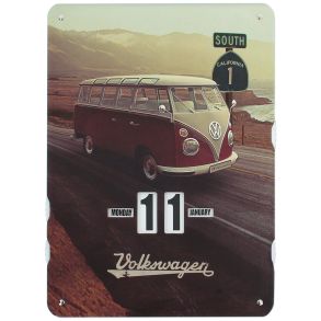 Retro Kalender - VW Bus T1 Bulli Campervan Rd - Strrelse 27x37x0,5 cm