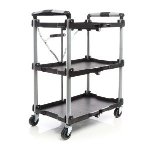 Multifunktionel Trolley 3 bakker - Robust Aluminium & foldbar - Kapacitet 120 kg