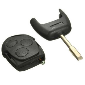 Key Housing Black - Ford 3 Button Remote Housing - With Battery Holder