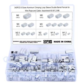 Wirelse sortiment - 8 strrelser M1,2/M1,5/M2/M2,5/M3/M4/M5/M6 - Antal 340 stk.