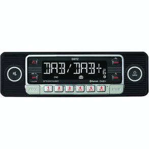 Autoradio Retro Design Sort - Dietz Retro Radio 301DAB / BT - DAB+ & Bluetooth Inkl. Fjernbetjening