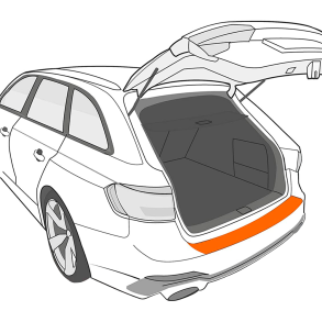 Lssekantbeskytter Folie - Renault Laguna Limousine II (G) rg. 2002-2007