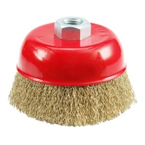 Stlkopbrste - Kobberbelagt stltrd -  125 mm.