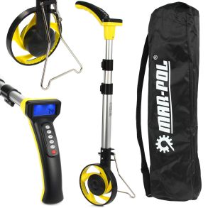 Mlehjul med digital LCD-display - Teleskopisk hndtag 58-100 cm - Hjuldiameter 160 mm