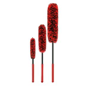 Flgbrste st - Indeholder 3 mikrofiber brster - Bjelig stang