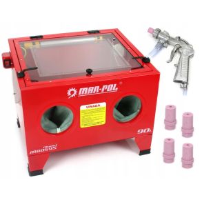 Sandblsningskabine 90L - 2,75 til 5,5 bar - Lufttilslutning 1/4