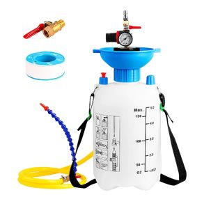 Trykluftdrevet oliepumpe 5 liter - med manometer - Til pfyldning af olie (inkl. tilbehr)