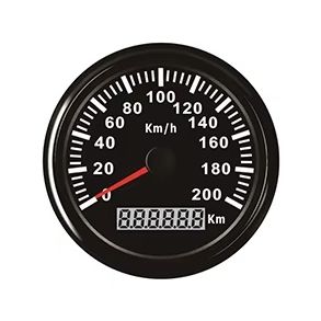 Speedometer Med Omdrejningstller 12V-24V - Universal Sort .85 mm