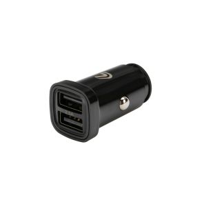 USB oplader mini - 2x USB indgange - 12/24V 2400 mA - Sort 1 stk