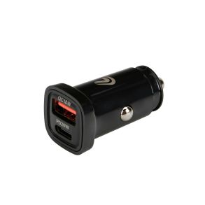 USB Hurtig Oplader 2x USB (USB A + USB C) - Quick Charge 3.0 - 18W 12V-24V