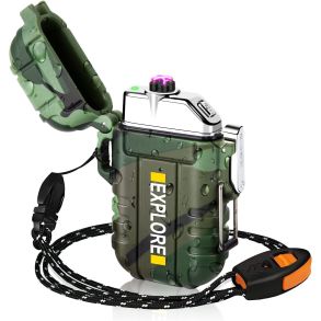 Elektrisk lighter genopladelig - Vandtt og med ndfljte - Camouflage