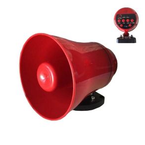 Megafon 12V-75V Digital - Optage & Sirene/musik funktioner - Rd