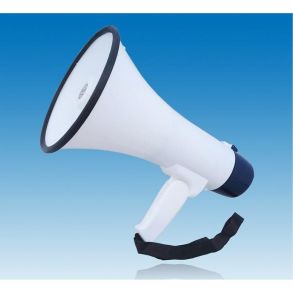 Megafon 10W -  med Sirene funktion - Hvid