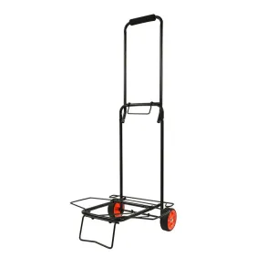 Skkevogn Foldbar Sort - Belastning 30 kg med elastikstrop - Ml 36x37,5x87 cm