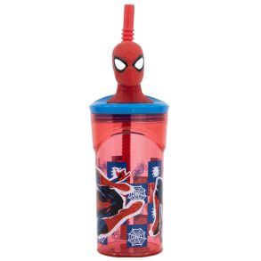 Drikkedunk med sugerr - Disney Spiderman - 360 ml