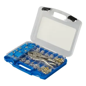 Trykknappe sortiment - Med hultang & 18 former - 275 Assorterede dele