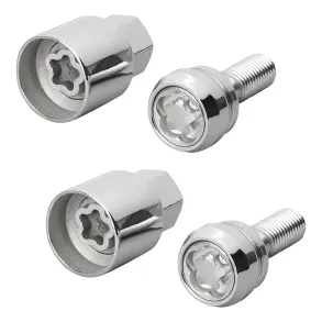 Lsebolte Blank Krom Guardian Ultra - Til Campingvogn & Trailer M12x1,5 mm - Antal 2 stk