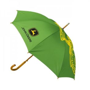 John Deere Paraply - Med Logo & Traktor motiv - Gul & Grn