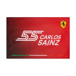 Ferrari Scuderia Original Flag - Med Carlos Sainz 55 Ferrari F1 logo - 60x90 cm