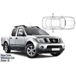 Solgardiner UV - Car Shades - Nissan Navara Double Cab 4-Drs rg. 2007-2013 (Kun til sideruder)