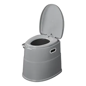 Campingtoilet med integreret toiletrulleholder - delbart i 3 dele - Gr (max belastning 120 kg)