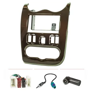 Radioramme 2DIN - Dacia Duster/Logan/Sandero rg. 2010-2012 - Blank Mrk Brun