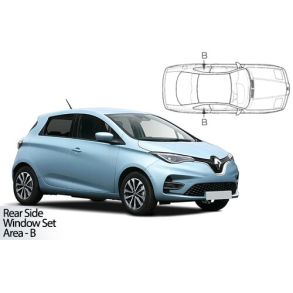 Solgardiner UV - Car Shades - Renault Zoe 5-Drs rg. 2012-> (Kun til sideruder)