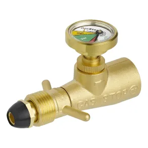 Ndstopventil til propangasflasker med G10 tilslutning - GasStop - Opfylder ISO- og EN-standarderne
