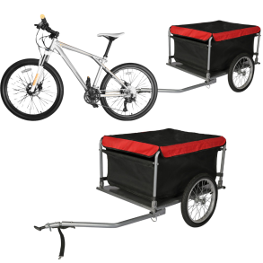 Anhnger- & Trkvogn 65 kg - Foldbar & stabil - Sort 135x60x58 cm