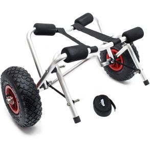 Kano-/ Kajakvogn Med Gummihjul - Letvgt & Foldbar - Lastkapacitet 68 kg